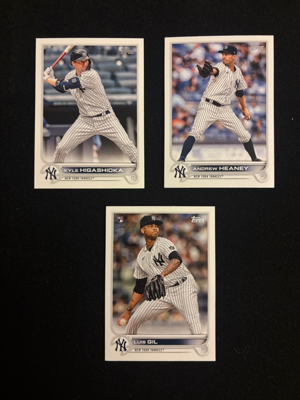 Topps Yankees Card Trio - White, Navy